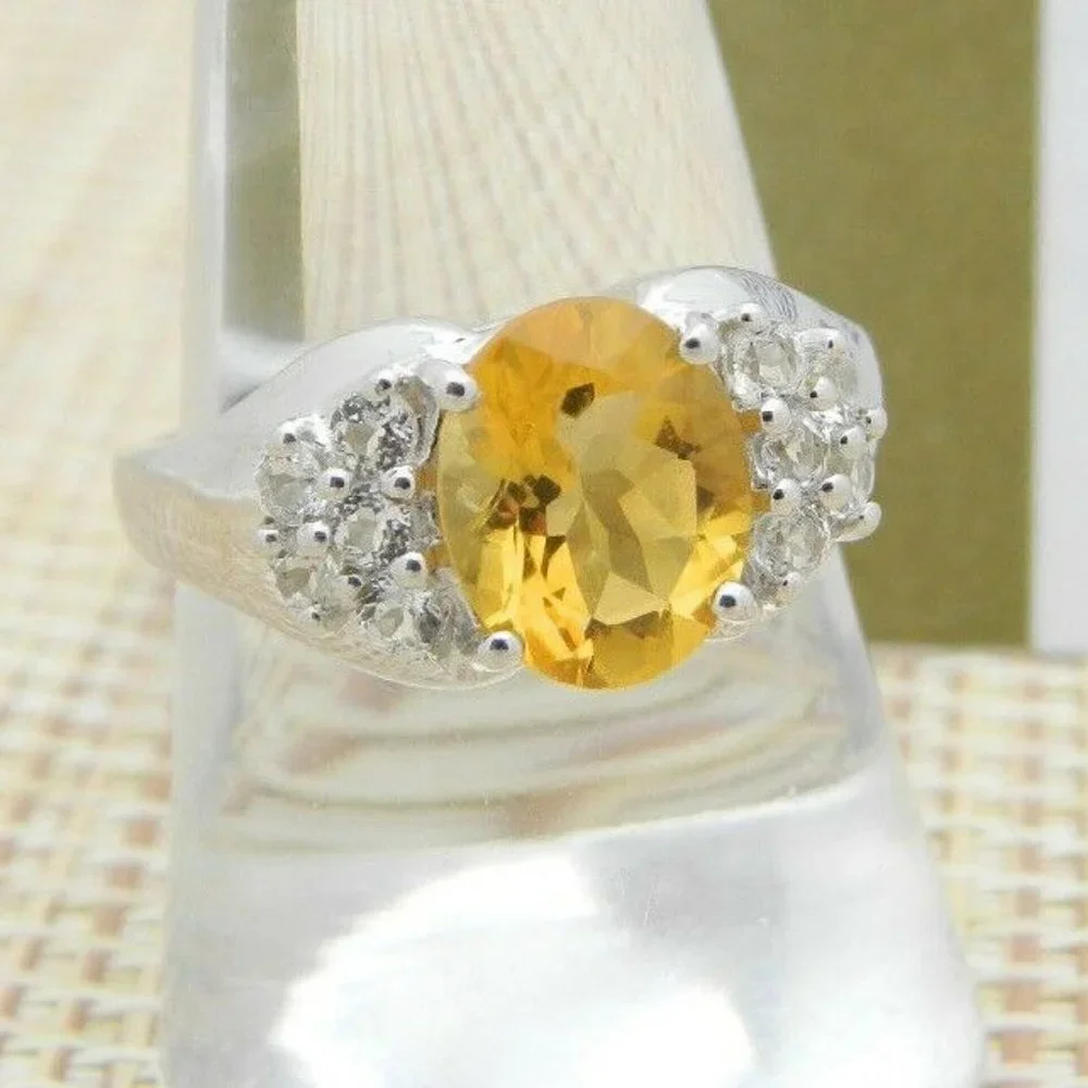 Rio Grande Citrine White Topaz Sterling Silver